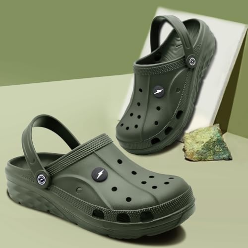 Image of BRUTON Unisex EVA Sandals | Lightweight Clogs with Adjustable Back Strap | Breathable Anti-Slip Casual Sandals for Walking, Beach, Travel & Daily Wear