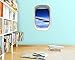 Airplane Window Decal Wing Sky Clouds Mural Peel and Stick Aviation Decor VWAQ-A02