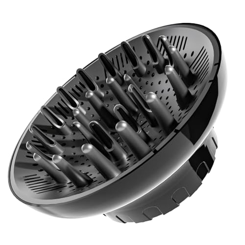KOENXTAS - Diffusor Aufsatz Föhn, Diffuser Föhn, Universal Haar Diffusor Anpassungsfähig für Trockner mit Düse D = 3.5-6.6 cm für lockiges oder welliges Haar Styling Maximales Volumen ohne Frizz, Schwarz - -7%