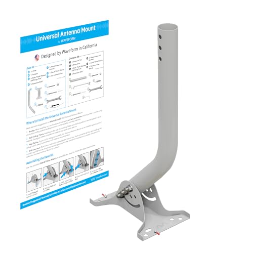 Image of Waveform QuadPro + 10' Cable + Pole Mount Bundle - 4x4 MIMO Panel Antenna for 4G /5G Routers & Gateways for T-Mobile Home Internet, Verizon, AT&T - Bundle with 10' SMA Cable and Pole Mount