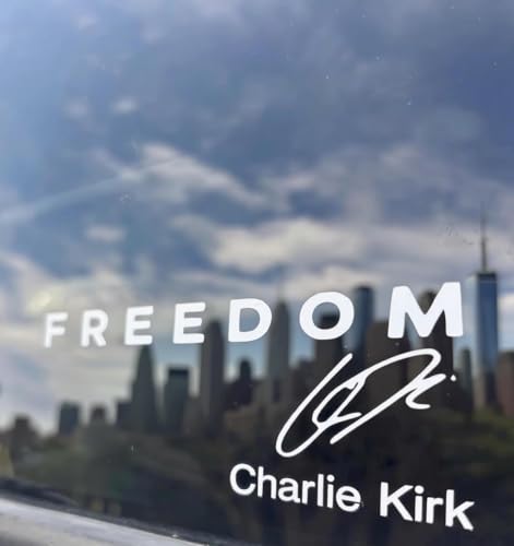 Ftralxe 6 Pack Freedom Sticker 8 x 3 Charlie Kirk Memorial Bumper Decals - RIP Charlie Kirk True American Hero Silenced But Not Forgotten Waterproof & UV Resistant for Car Truck Laptop Window