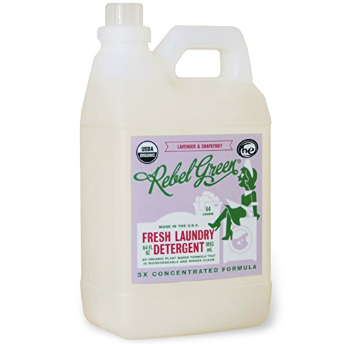 Rebel Green Usda Organic He Liquid Fresh Laundry Detergent - Natural & Hypoallergenic Laundry Soap, Lavender And Grapefruit - 64 Loads #TOP2