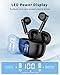 XIAOWTEK Wireless Earbuds, 2026 Bluetooth 5.4 Headphones Bass Stereo Ear Buds with Noise Cancelling Mic, LED Display in Ear Earphones 50H Playtime Ear Buds, IP7 Waterproof for Laptop Pad Phones Black