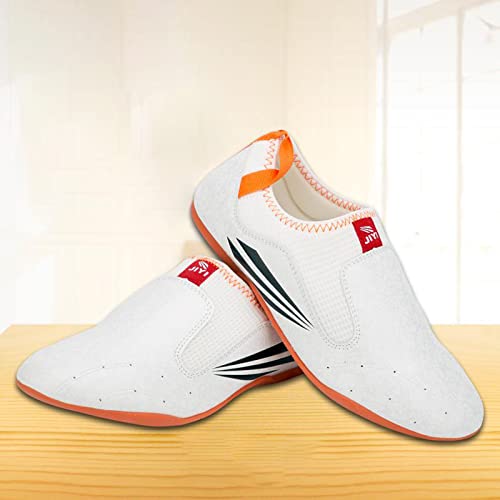 Zhihuzhe Zapatos de Taekwondo Zapatos de Suela Suave de Cuero de PU,Suela Antideslizante,Parte Superior con Orificios de Panal Transpirables,para Ejercicio de Gimnasio Taichi Entrenamiento