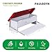 PAULOZYN Automatic Chicken Feeder, Galvanized Treadle Poultry Feeder No Waste, Rainproof Metal Auto Chicken Feeder Rat-Proof, No-Spill for Duck Turkey Outside
