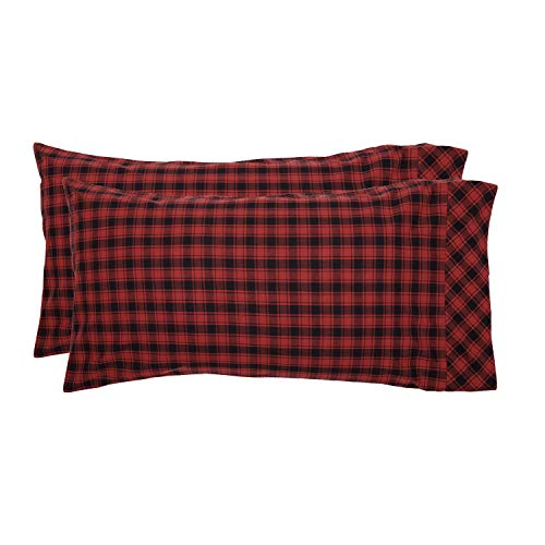 VHC-Brands-Cumberland-Bedding-Accessory-King-Pillowcase-Set-21×40-Red-2 VHC Brands Cumberland Bedding Accessory King Pillowcase Set 21×40 Red 2
