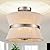 Brushed Nickel Semi Flush Mount Ceiling Light Fixture 12.6” Modern Drum Bedroom Ceiling Lighting 3-Light Beige Close to Ceiling Lamp for Kitchen Living Dining Room Hallway Bathroom Entryway Foyer