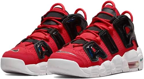 Nike Air More Uptempo Big Kids' Shoes (DV2205-600, Lobster/White/Green Noise/Black) Size 63