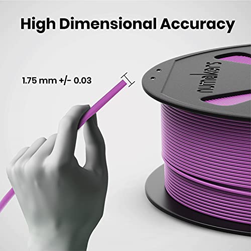 Image of NUMAKERS PLA+ 3D Printer Filament, 1.75mm, Dimensional Accuracy + /- 0.03 mm, 1 kg Spool (2.2 lbs), Compatible with Most FDM Printers (Purple)