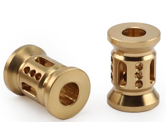 StarWay 2pcs Hollow Cylindrical EDC Out Brass Knife Beads Umbrella Rope Cord Outdoor Knife Pendant Paracord Lanyard Bead