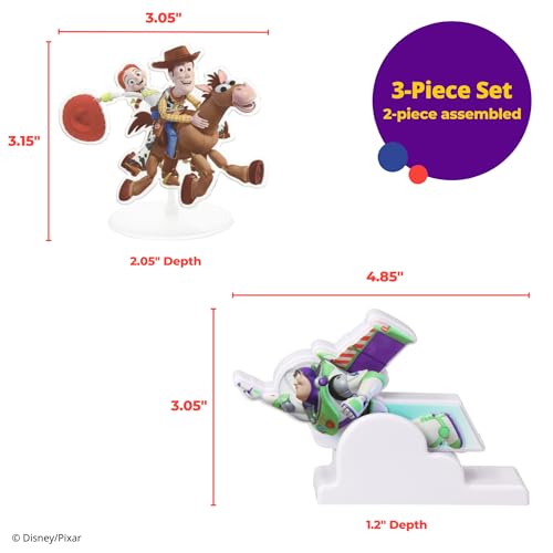 Disney And Pixar Toy Story Cake Topper | Woody, Buzz Lightyear, Jessie, & Bullseye Cake Decoration, Ready To Use, Food Safe - 2 Piece Set when assembled by DecoPac - Used condition - Image 5