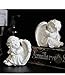 KiaoTime Set of 2 Resin Adorable Cherubs Angels Statues Figurine Guardian Sleeping Angel Garden Wings Angel Sculpture Cute Little Angel Collection Angel Memorial Statue