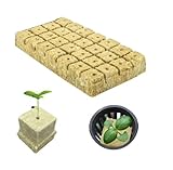 LATRAT 28 Stücke Steinwolle Anzuchtmatte Steinwolle Würfel Steinwolle, Steinwolle WüRfel FüR Stecklinge, Steinwolle Anzucht Bodenloses, Für Den Anbau Von SäMlingen, Blumen, Pflanzen