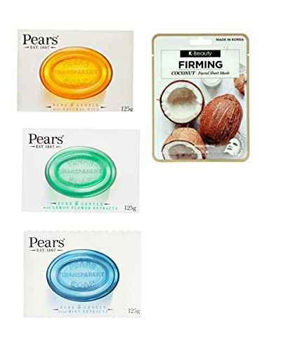 Soap Bundle, Pure & Gentle, Mint Extract and Oil Clear, 3.5 Fl.oz (3 Pack).