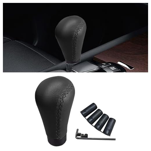 KITUREK 5 Speed Shifter Knobs, Manual Transmission Shift Knob, Handle Leather Gear Stick, Universal Car Accessories for Most Manual Vehicles (Black)