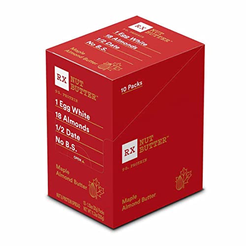 RXBAR Nut Butter Almond Butter, Protein Snack, Lunch Snacks, Maple, 11.3oz Box (10 Packs)