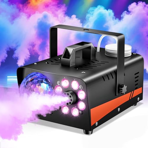 Fog Machine with Disco Ball Lights, 1200W