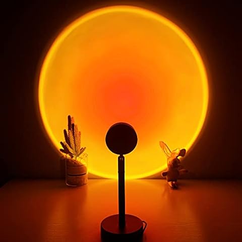 Sunset Lamp, Projector Sunset Light 180 Degree Rotation Projection LED Night Light for Photography, Selfie, Home and Bedroom Decor (Sunset Red) Cover