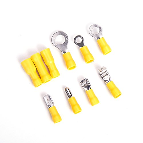 Taksdai Insulating Splice Cover For Electrical Cable, 480Pcs Crimp Connectors Terminals Quick Disconnect Spade Ring Butt #TOP1