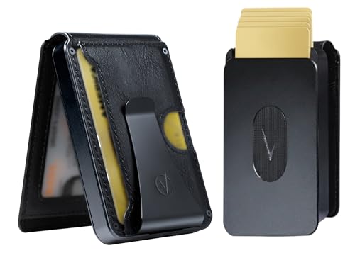 Image of Vantamo Premium Wallet for Men with Money Clip & Card Holder, Compact & Slim Wallet with RFID, 8-12 Cards, Perfect Gifts for Men