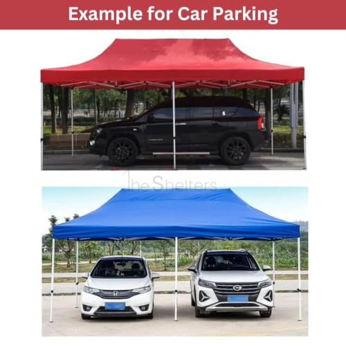 Image of 10x20ft / 3x6m Pop up Outdoor Canopy Tent | Portable Shade Instant Folding Gazebo Tent | Heavy Duty Gazebo Canopy Shelter 2 Mins Installation | 40Kgs (Classic Red)