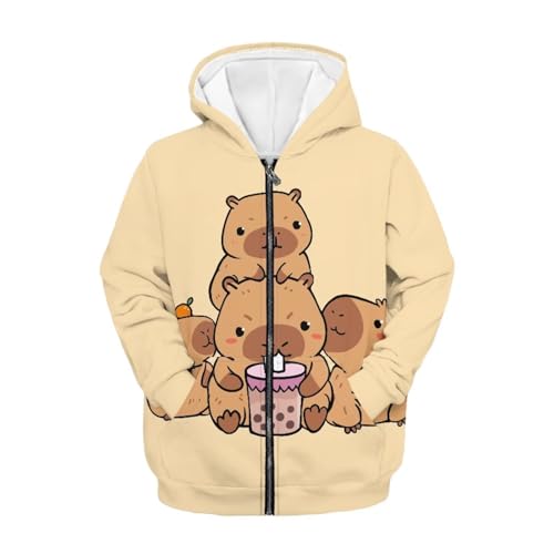 Image of Biyejit Kids Novelty 3D Graphic Printed Hooded Sweatshirt