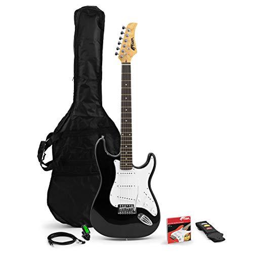Tiger EGT2 - Guitarra eléctrica (madera dura), color negro