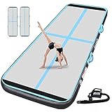 airtrack Gimnasia 10cm Altura 3M Tumbling Gimnasia colchoneta Inflable Tumbling Mat Estera de Yoga Taekwondo con Bomba eléctrica