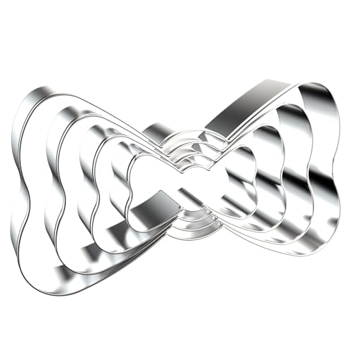 Opiniones de cortadores dia del padre disponible en línea. 47 Juego de cortadores de galletas de pajarita de 5 pulgadas, 4 pulgadas, 3 pulgadas, 2 pulgadas, 4 piezas, moldes para cortadores de galletas para el día del padre, acero inoxidable