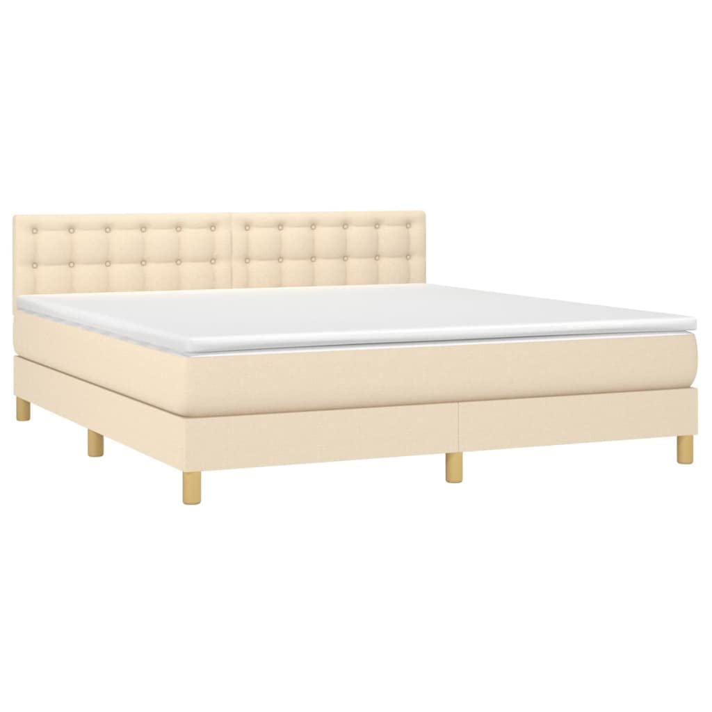 Homgoday Federbett mit Matratze Creme, 180 x 200 cm, aus Stoff, Dekor für Möbel, Bettrahmen, Bettrahmen, Rahmen für Wohnzimmer, Schlafzimmer, Modell 3140958