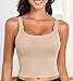 Suekaphin Nursing Bra Longline Tank Top Crop,Support Maternity Workout Sport Bra,Pullover Wide Straps Sewn Cups for Breastfeeding,Black+Beige,XLarge