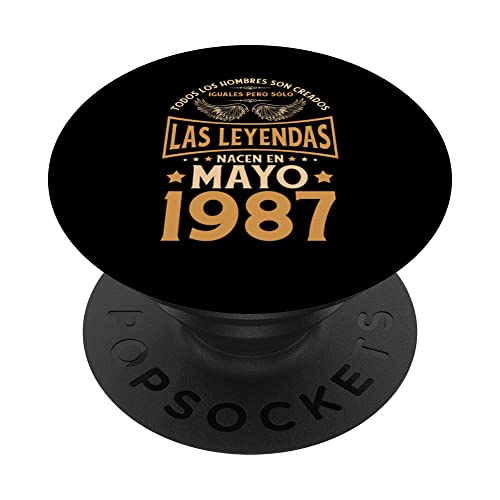 Cumpleaños Hombre Regalos Las Leyendas Mayo 1987 PopSockets PopGrip Intercambiable