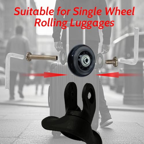 Replacement Luggage Wheels 62x18mm Suitcase Wheels Repair Repair Set Wear-Resistant Trolley Casters for Trolley Bag, Inline Skate and Caster Board3
