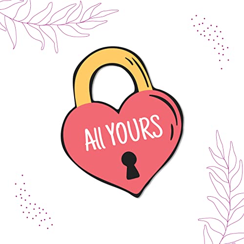 Image of Bhai Please Love Lock Theme Wooden Fridge Magnet - Couple Gift