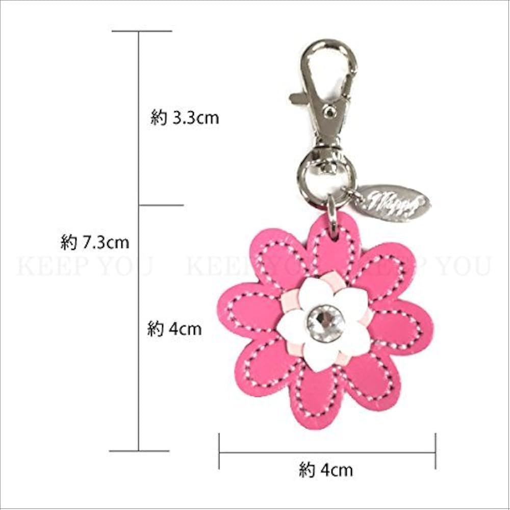 小物 Happy Amazon.co.jp: [Happy] 花チャーム HC-03-1.ブラック/牛本革