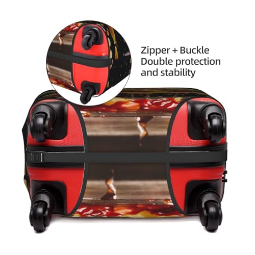 Fast Food Print Suitcase Covers For Luggage Suitcase Cover Travel Luggage Cover Fits 18-32 Inch Suitcases4