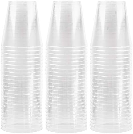 Plasticpro 2 oz Shot Glasses Crystal Clear Disposable Hard Plastic Shot Cups - Tumblers, Great for Whiskey, Jello, Shots, Tasting, Sauce, Dips, Samples Pack of 100
