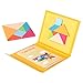 Yosemite - Puzzle magnetico geometrico tangram, facile da usare, giocattolo educativo precoce per adulti, adolescenti, bambini, colore: giallo