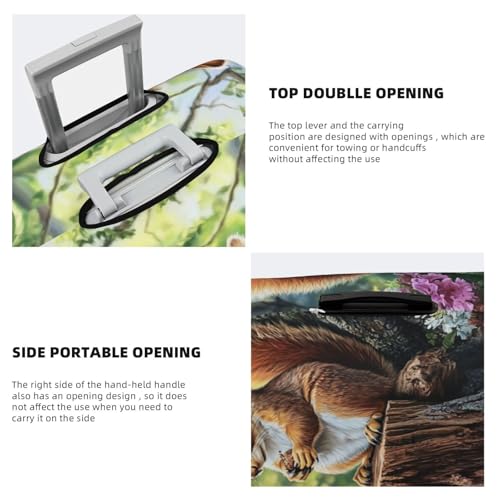 Two Squirrels Elastic Travel Luggage Covers Dustproof Scratch-Resistant Suitcase Protector Fit 22-24 Inch3