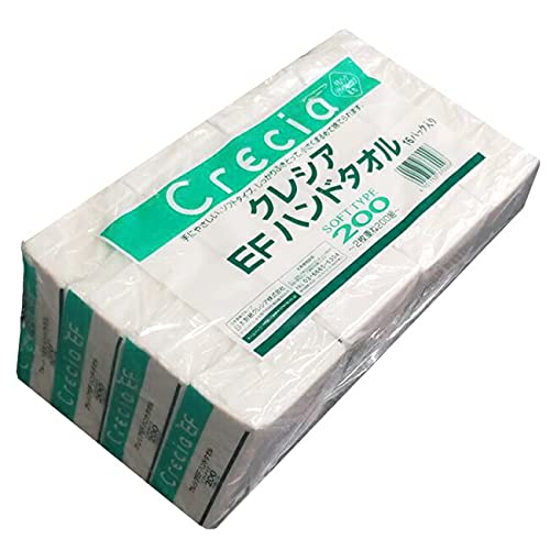 海外輸入　コットン　二本セット未開封 Amazon.co.jp: クレシア EF ハンドタオル 2枚重ね200組 16パック入り
