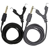 CINRA Tattoo Clip Cord, 2pcs Silicone Soft Wire Tattoo Clip Cords for Tattoo Machines 98.4 Inches