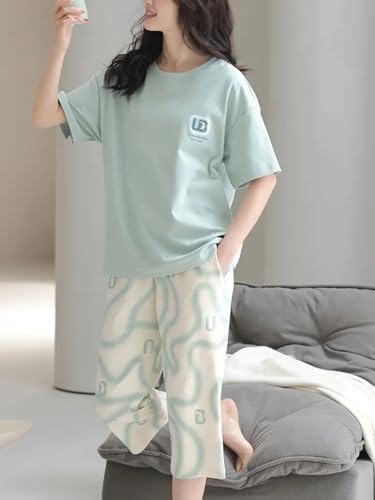 Image of Louis Luxe Womens Korean Night Dress || Full Pyjama Set || Korean Nightsuit || Women Nightwear ||Round Neck Full Sleeve Nightsuit || Loungewear || Everyday Nightdress (ND-18)