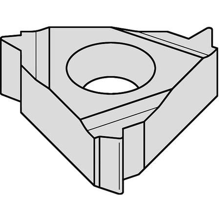 WIDIA 3IR115NPT TN6025 Series IR/L-NPT Laydown Threading Insert, Carbide, Size 3, NPT-Internal, 11.5 TPI (Pack of 10)