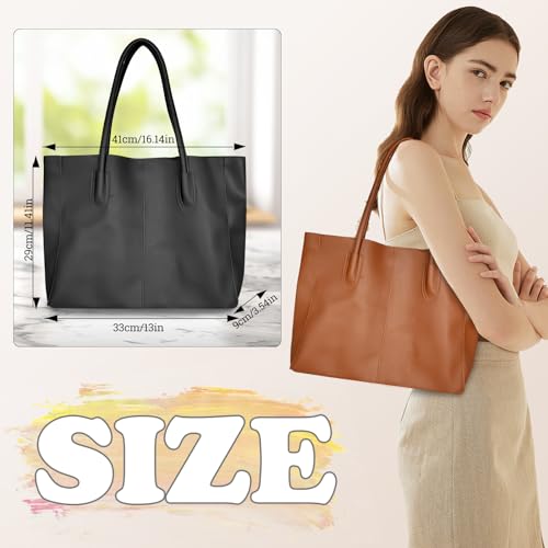 FuninCrea work tote bags for women, Waterproof Large Purse, Faux Leather Shoulder Bag Women's Handbags for Work Shopping2