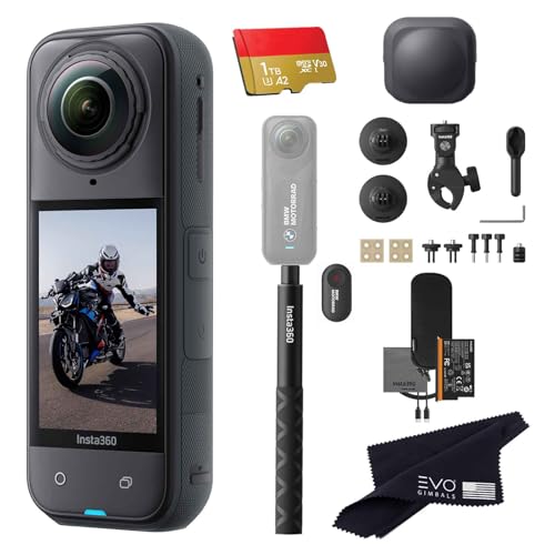 Image of Insta360 X5 BMW Motorrad Limited Edition Motorcycle Bundle-8K Waterproof 360 Action Camera with 1 /1.28 inch 48MP Sensors, 8K 360|Includes Motorcycle Bundle, Action Invisible Selfie Stick, Lens Cap(1TB)