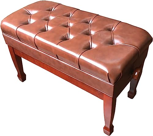 Tabouret Piano,Banquette Piano Banc Tabouret de piano réglable en hauteur Banc de piano Duet marron, avec siège en cuir véritable et compartiment de musique supplémentaire à dessus rabattable solide - Les Beatles, Paul McCartney, John Lennon, RIngo Starr, George Harrison Tabouret Piano,Banquette Piano Banc Tabouret de piano réglable en hauteur Banc de piano Duet marron, avec siège en cuir véritable et compartiment de musique supplémentaire à dessus rabattable solide