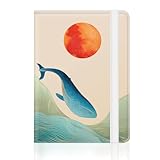 Passport Holder for Travel Essentials, RFID Premium Leather Passport Wallet Cover Case for Travel Must Haves Accessories, Passport Holders for Women Men ，Fashion Waves and Whales