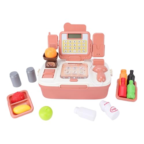 SPYMINNPOO Juguete de Caja Registradora para Niños, Juguete Interactivo de Caja Registradora de Supermercado con Sonido y Luz para Niños de 3 a 6 Años