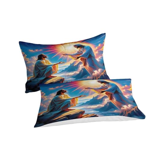 Parure de lit Jésus en microfibre pour des nuits sereines et douces