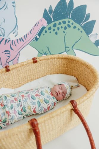 Image of Copper Pearl Swaddle Blankets for Newborns | Soft Stretchy Receiving Blankets for Boys and Girls | Large 46 x 46 Inch Baby Blankets | Lightweight and Breathable Swaddles | Dinosaurs of Jurassic Park